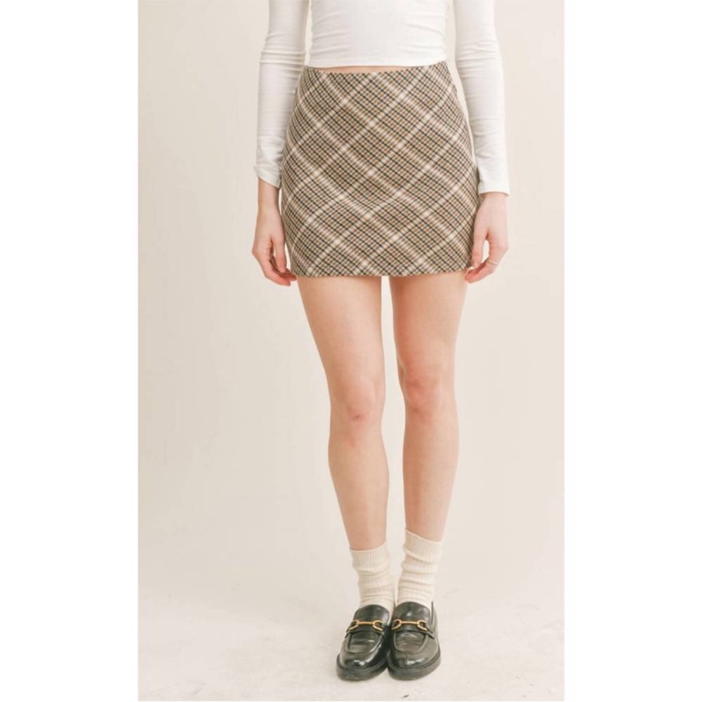 SADIE & SAGE Gossip Girl Plaid Mini Skirt